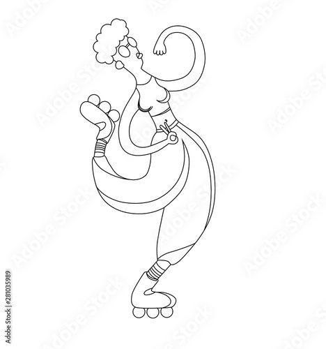 modern roller skate girl