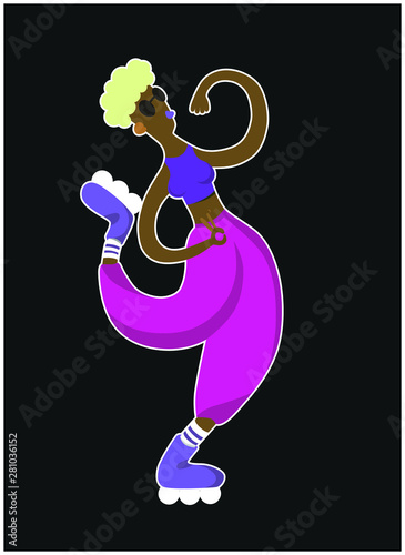 modern roller skate girl