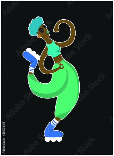modern roller skate girl