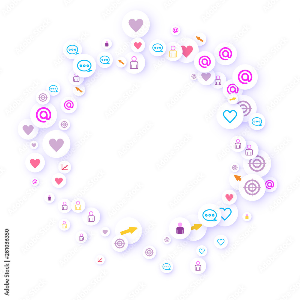 Social media marketing, Communication concept. Social media marketing, Communication concept.