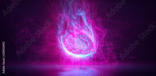 Fototapeta color powder explosion on black background