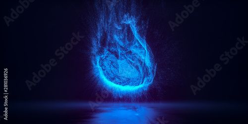 Fotografija color powder explosion on black background