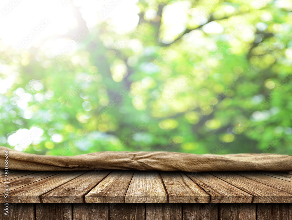 Empty wooden table background Empty wooden table background