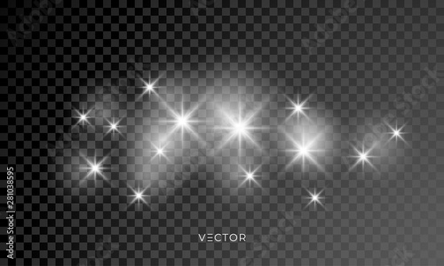 Glowing star lights effect,...