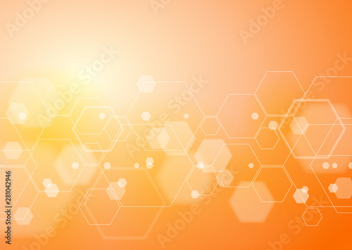 Abstract Orange Background, Vector Graphics	