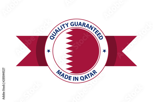 Made in Qatar quality stamp. Vector illustration