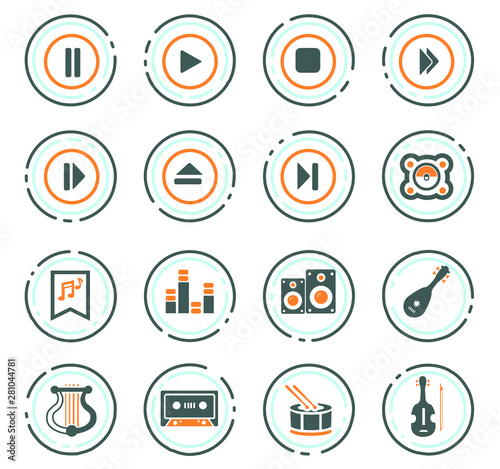 Music icons set