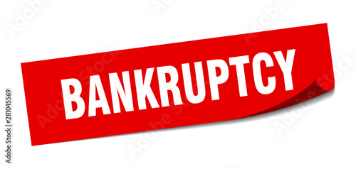 bankruptcy sticker. bankruptcy square isolated sign. bankruptcy