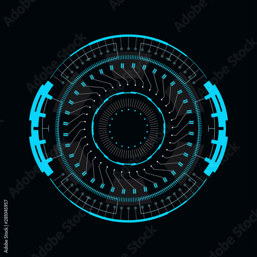 Futuristic round element for the hud interface.