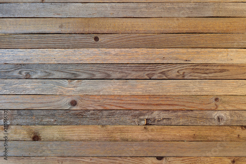 Old pine wood background, top view.