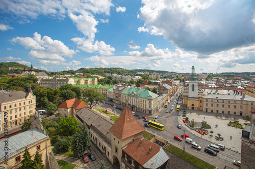 View from tower of Bernardine church on Lviv panorama