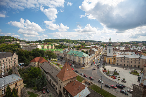 View from tower of Bernardine church on Lviv panorama