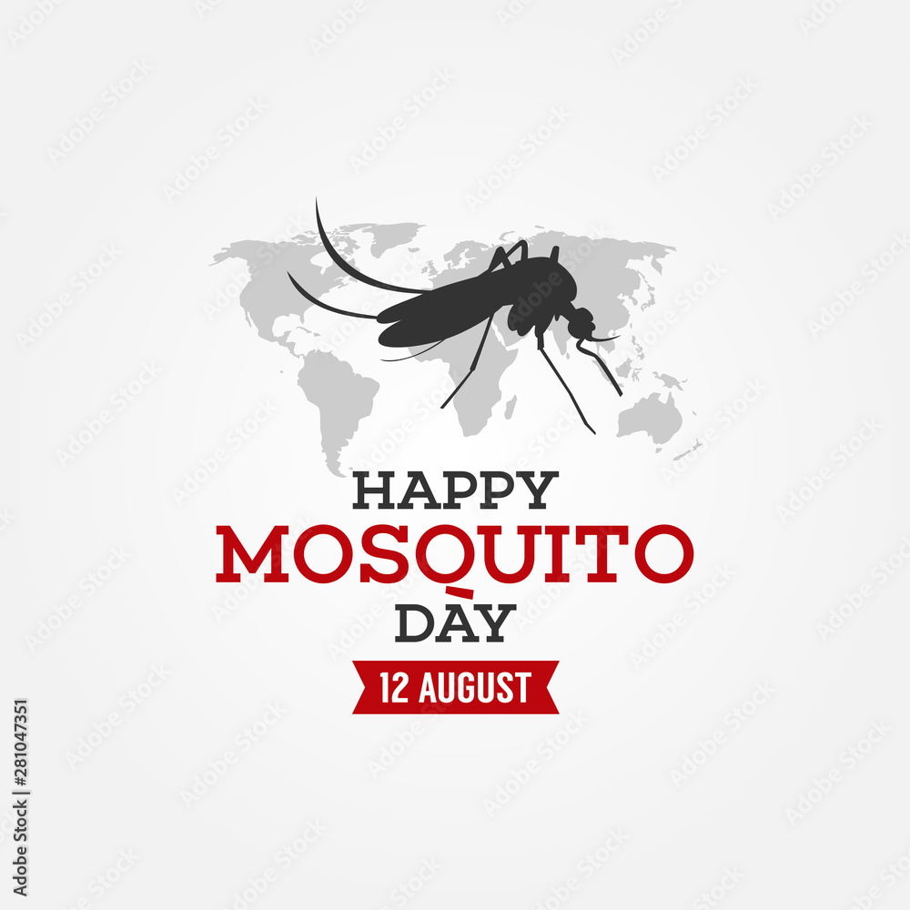 World Mosquito Day Logo Design With Elegant Background