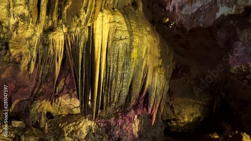 Prometheus Cave (Kumistavi) is a karst cave located near the town of Tskhaltubo in the historical region of Imereti in western Georgia. photo