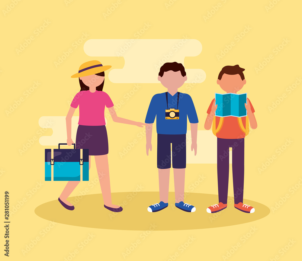 people and travel flat design people and travel flat design