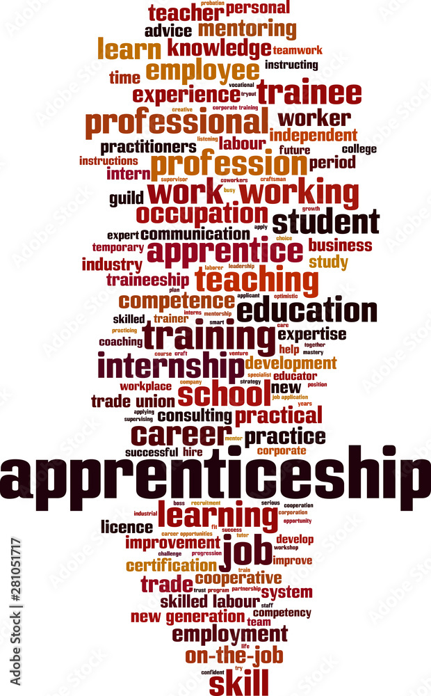 Obraz premium Apprenticeship word cloud