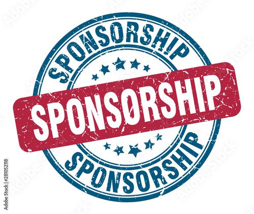 sponsorship stamp. sponsorship round grunge sign. sponsorship