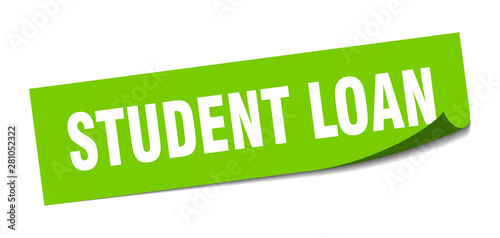 student loan sticker. student loan square isolated sign. student loan