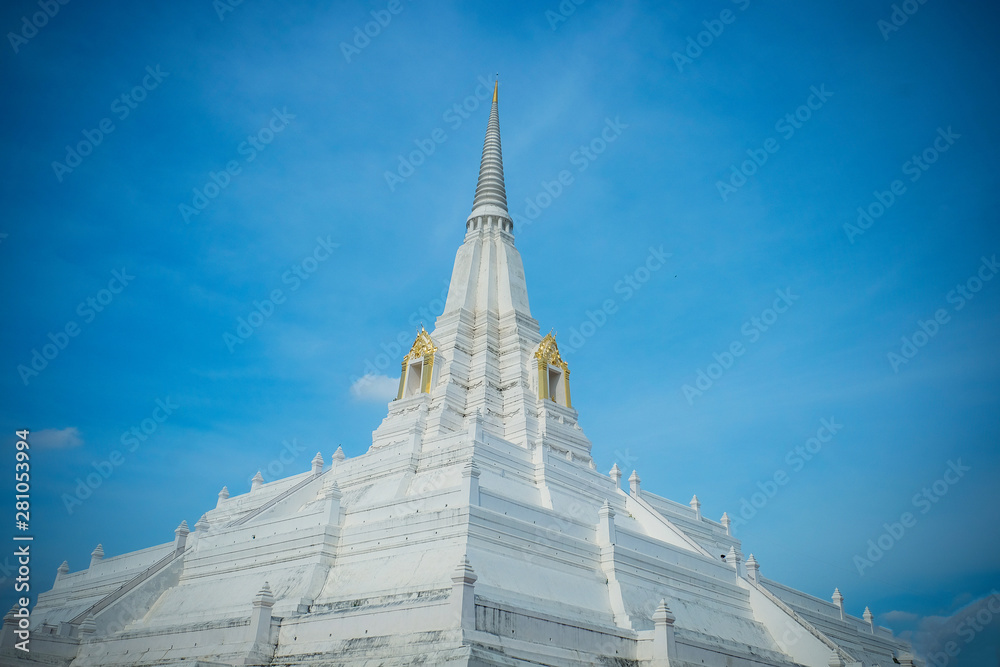 White Pagoda at Ayutthaya,Thailand