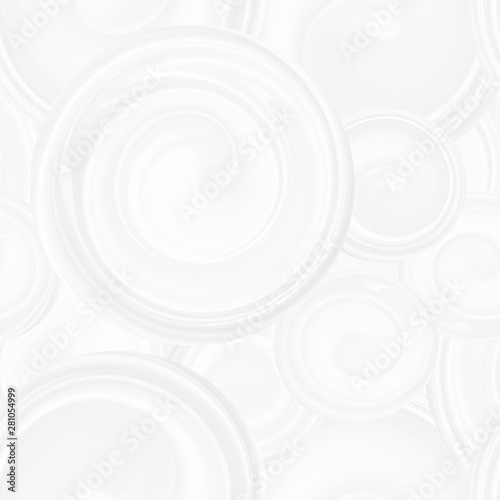 Texture 3 d background with abstract circles of different sizes, seamless pattern with waves. Pattern with white spirals, beautiful wallpapers for weddings. 