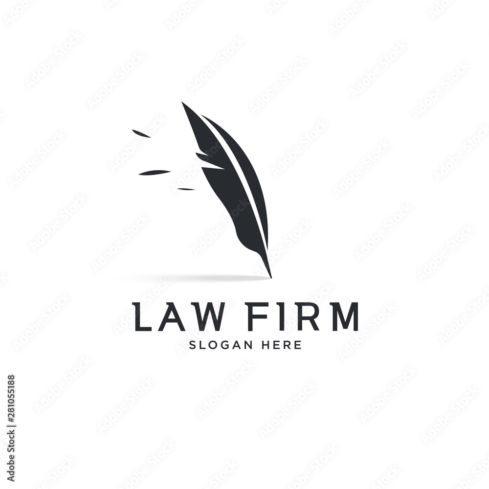 Feather law firm logo template