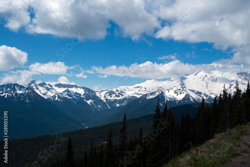 mountains and blue sky