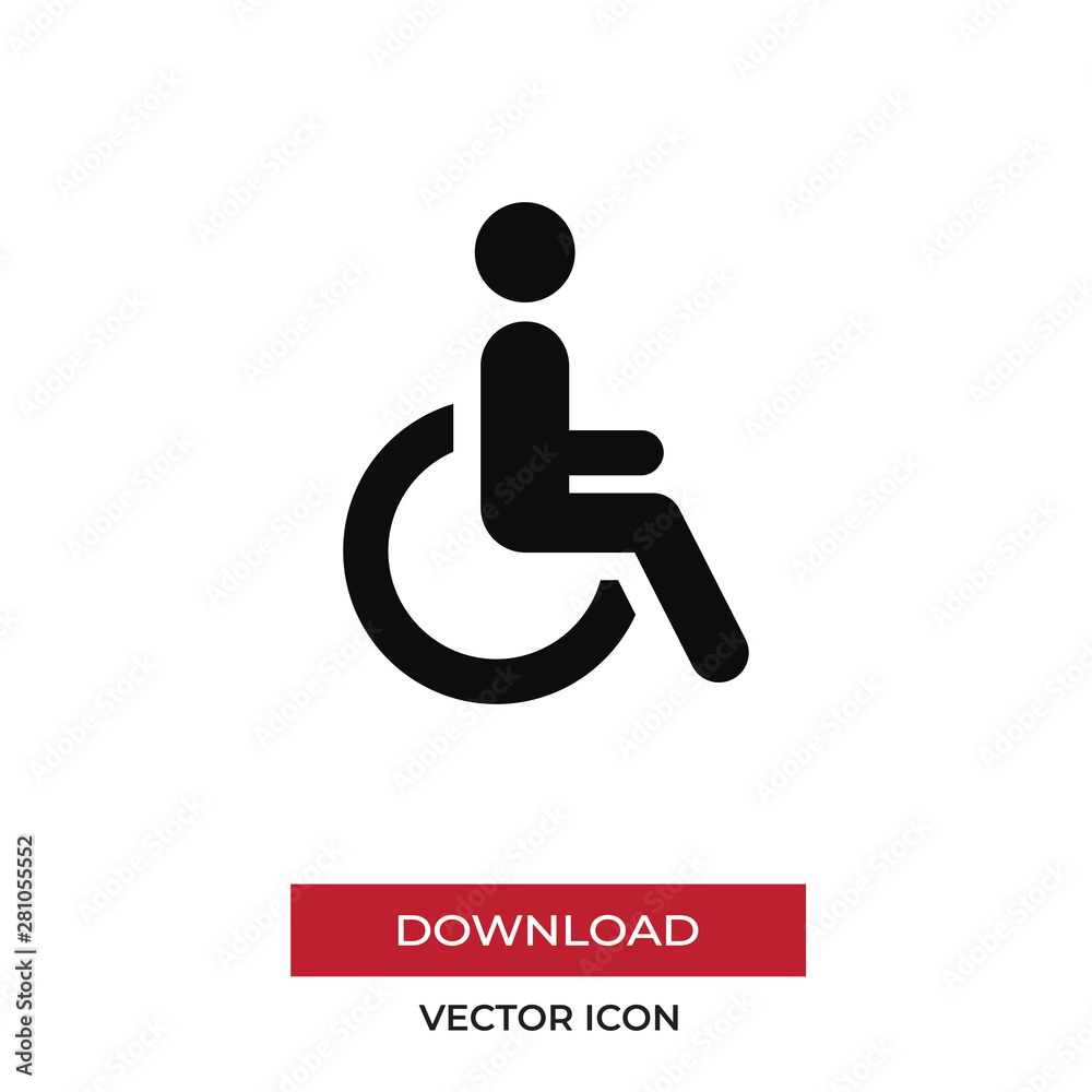 Disabled vector icon in modern style for web site and mobile app Disabled vector icon in modern style for web site and mobile app