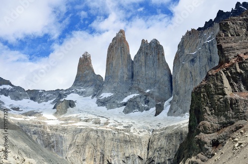 Torres del Paine, Chile - Laguna Torres, famous landmark of Patagonia, South America