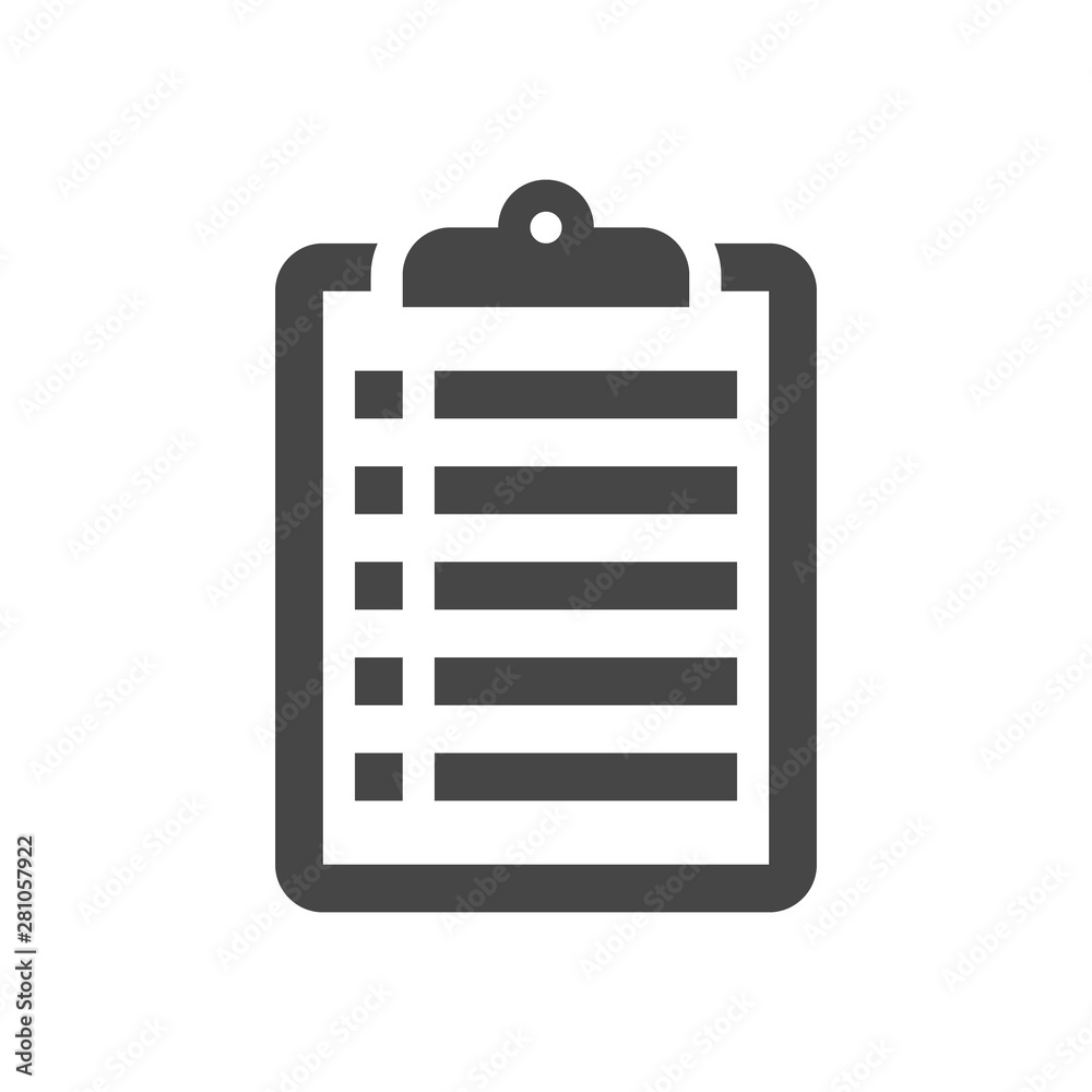 Check list icon in trendy flat style isolated on white background. Check list icon in trendy flat style isolated on white background.