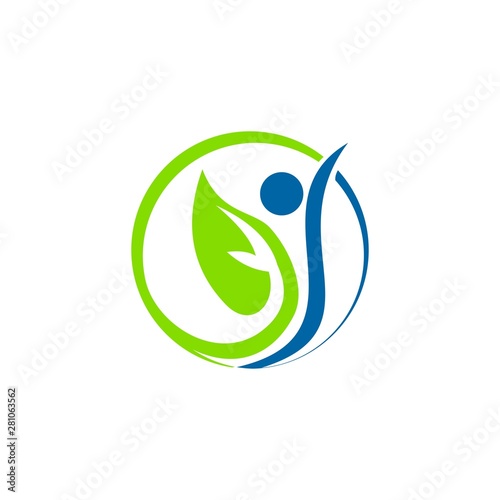 green leaf ecology nature element with people