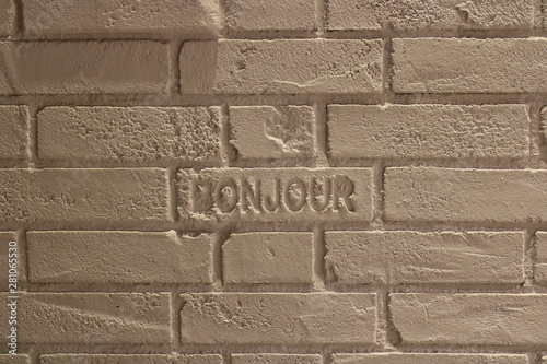 ブロック文字　ボンジュール