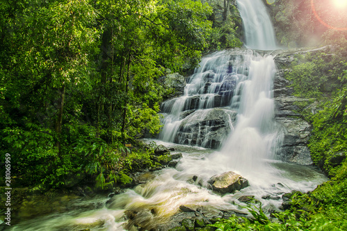 Waterfall in the forest in Chiang Mai, Thailand