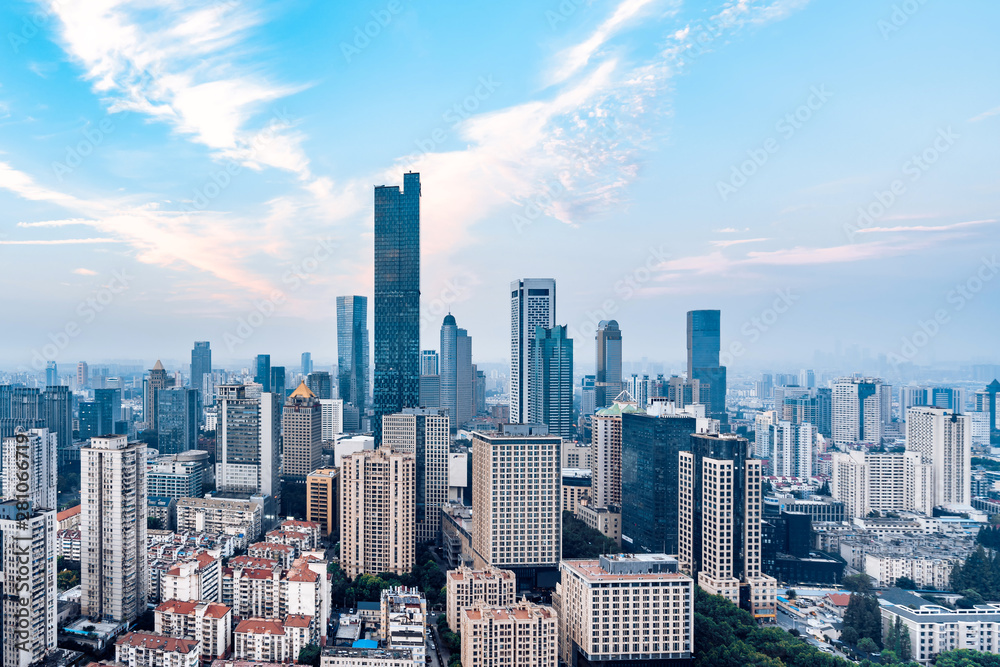 Fototapeta premium Nanjing city skyline, Jiangsu Province, China