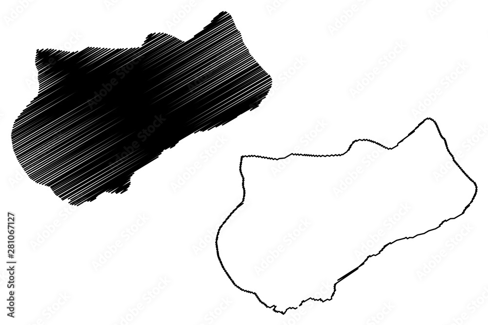 Logone Occidental Region (Regions of Chad, Republic of Chad) map vector illustration, scribble sketch Logone Occidental map