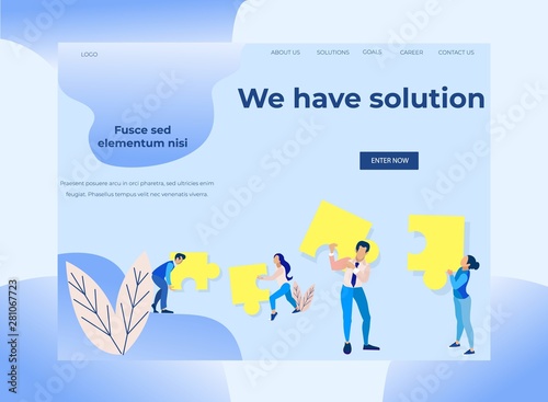 Landing Page with Inscription We Have Solution