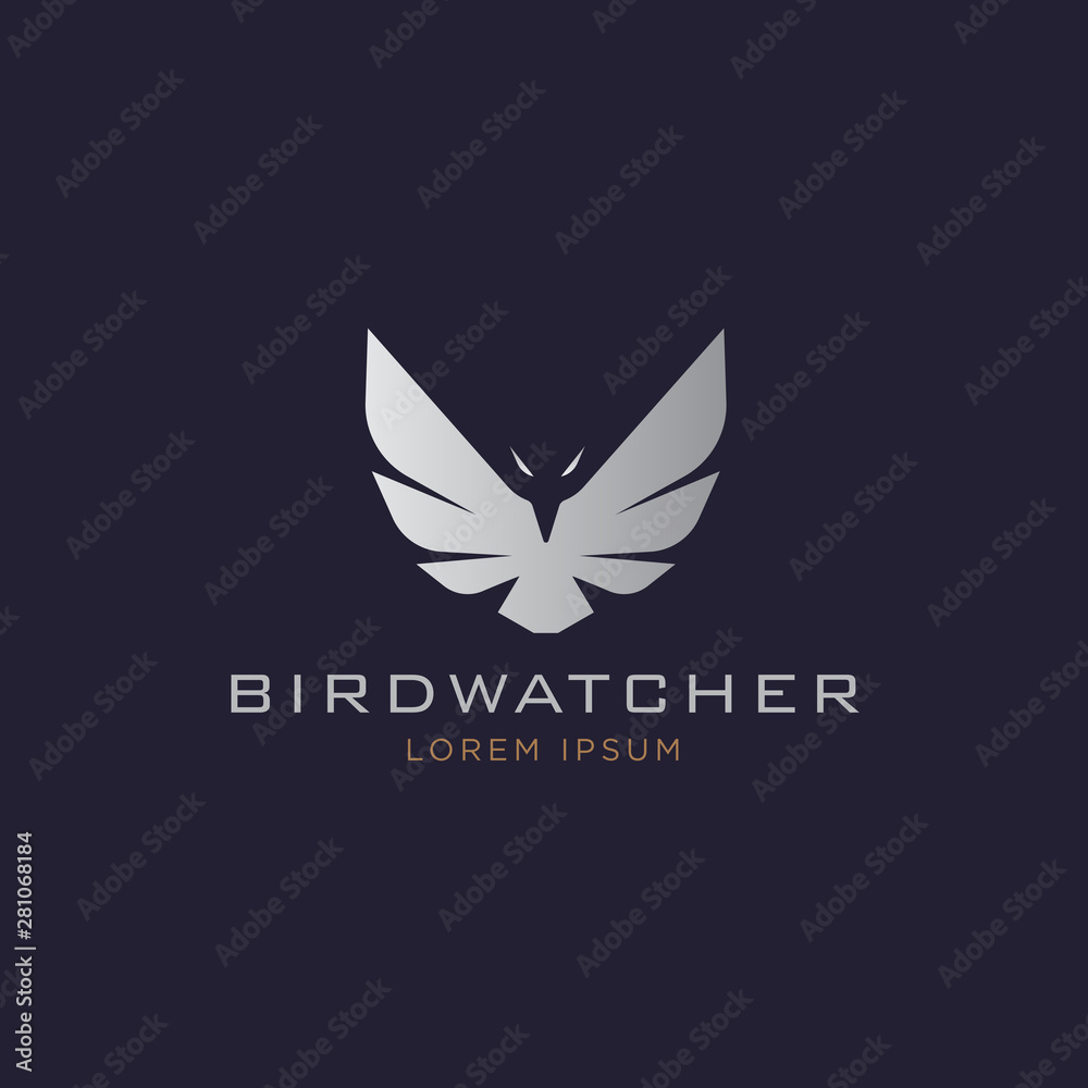 Elegant falcon bird logo template Elegant falcon bird logo template