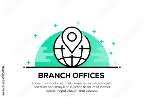 BRANCH OFFICES ICON CONCEPT