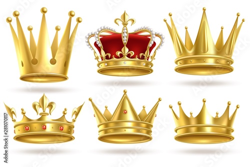 Fotografia Realistic golden crowns