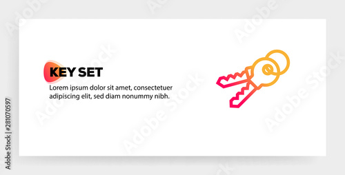 KEY SET ICON CONCEPT