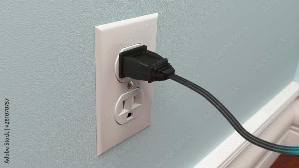 Power Cord Plugs and Current is Moving