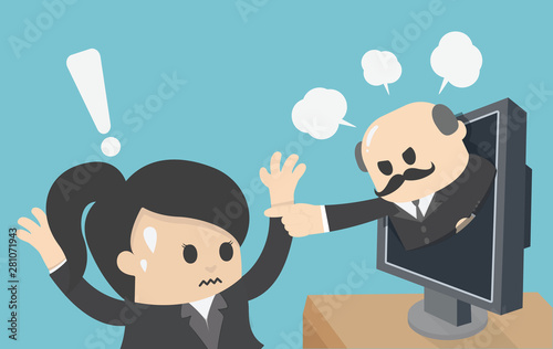 businesswoman who is secretly engaged and caught by his own boss