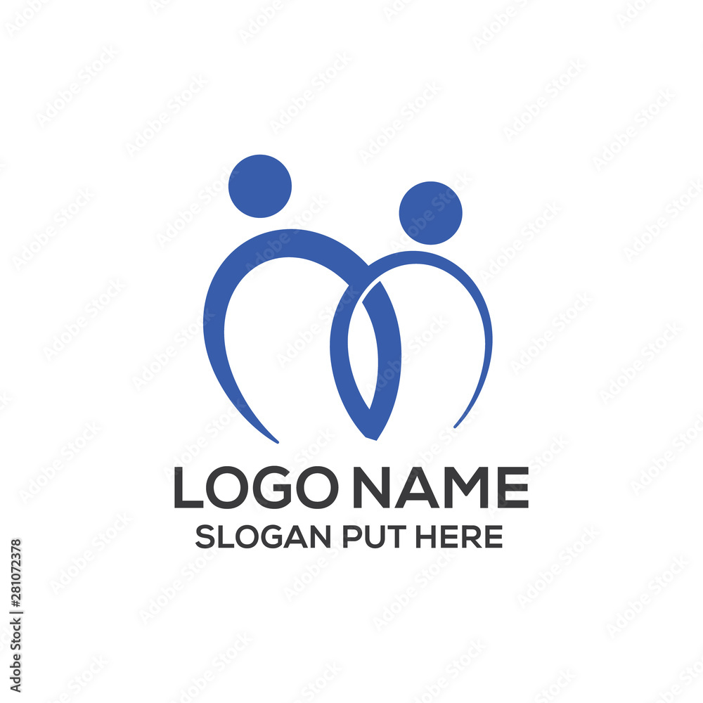 Relationship logo vector design template Relationship logo vector design template