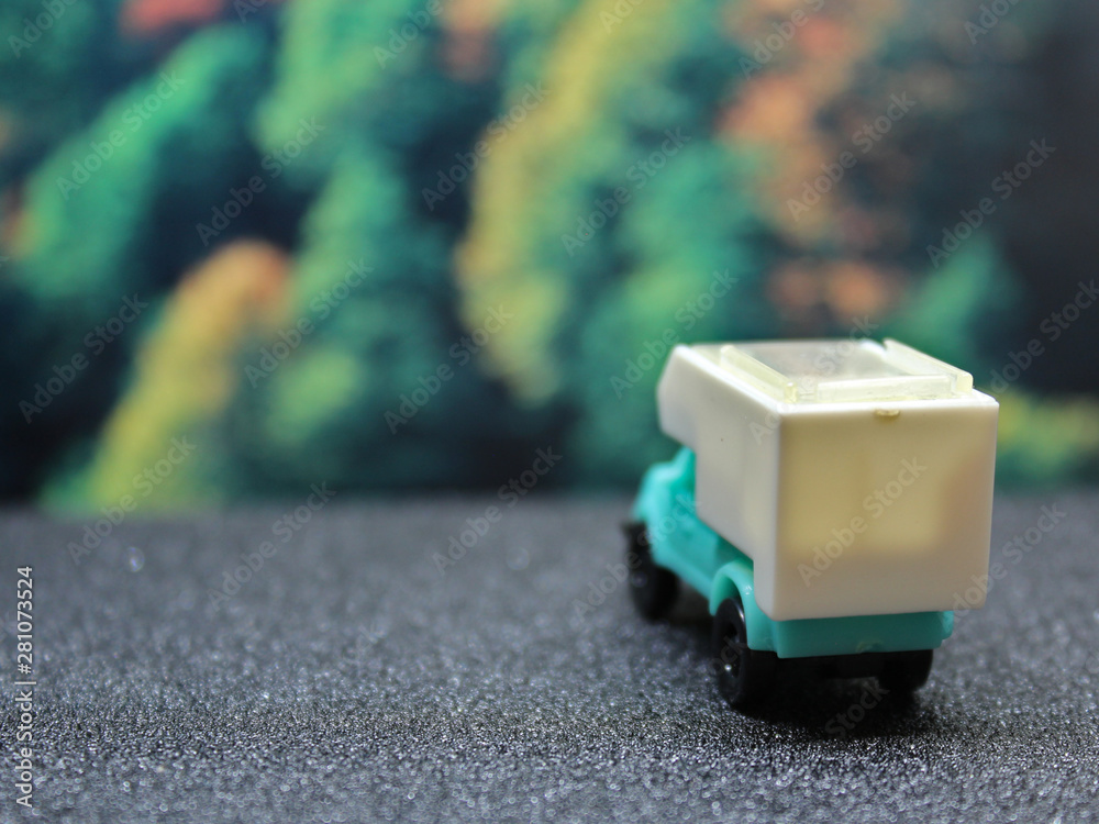toy truck on the road toy truck on the road
