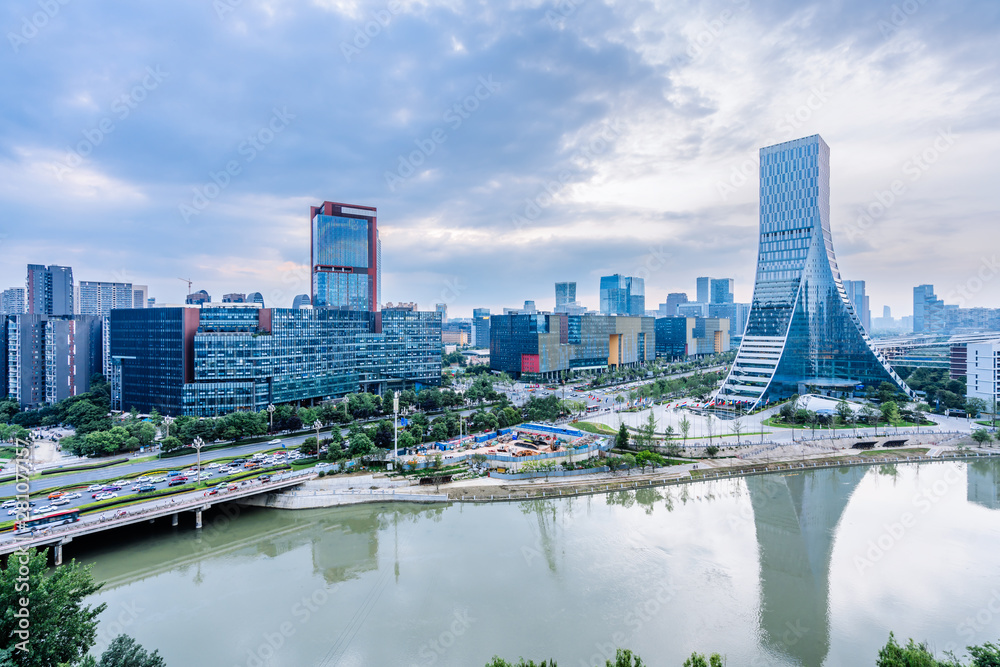 Scenery of European Central City in Chengdu, Sichuan, China Scenery of European Central City in Chengdu, Sichuan, China