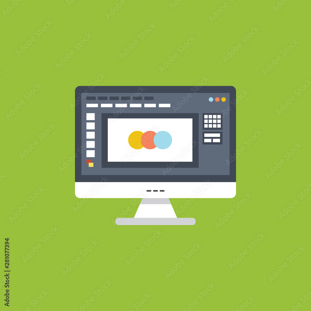 creative desk top view vector icon creative desk top view vector icon