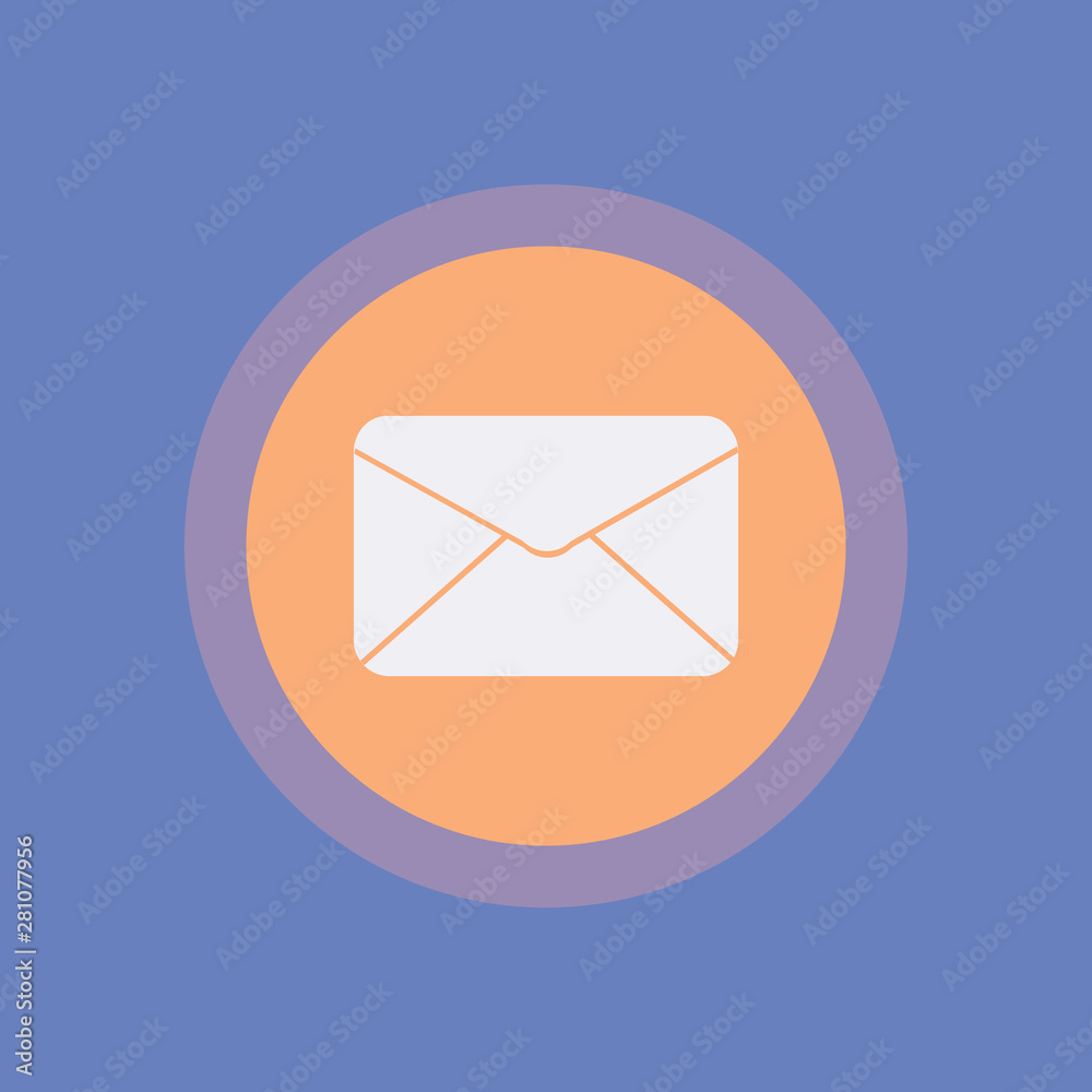 Send email message flat icon for apps and websites Send email message flat icon for apps and websites