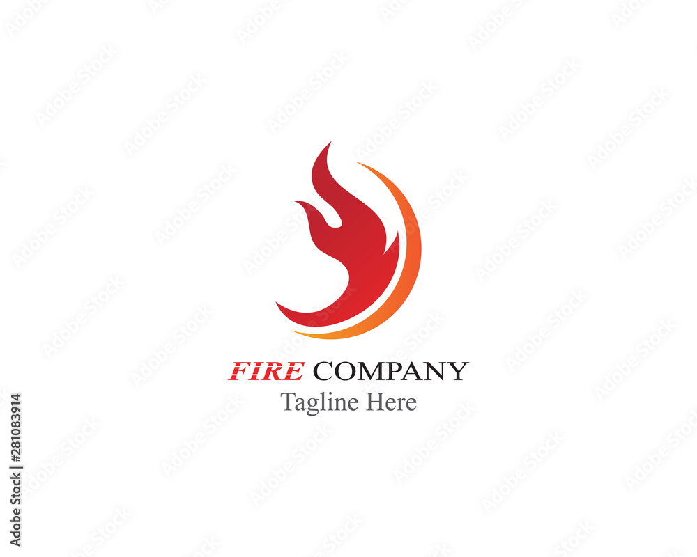 Fire Flame logo illustration vector design