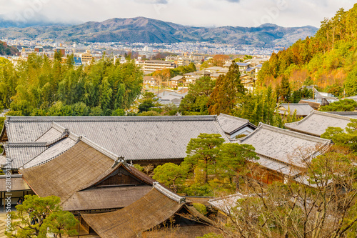 Aerial View Traditional District of Kyoto, Japan