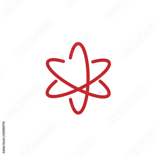 atom orbit science logo icon