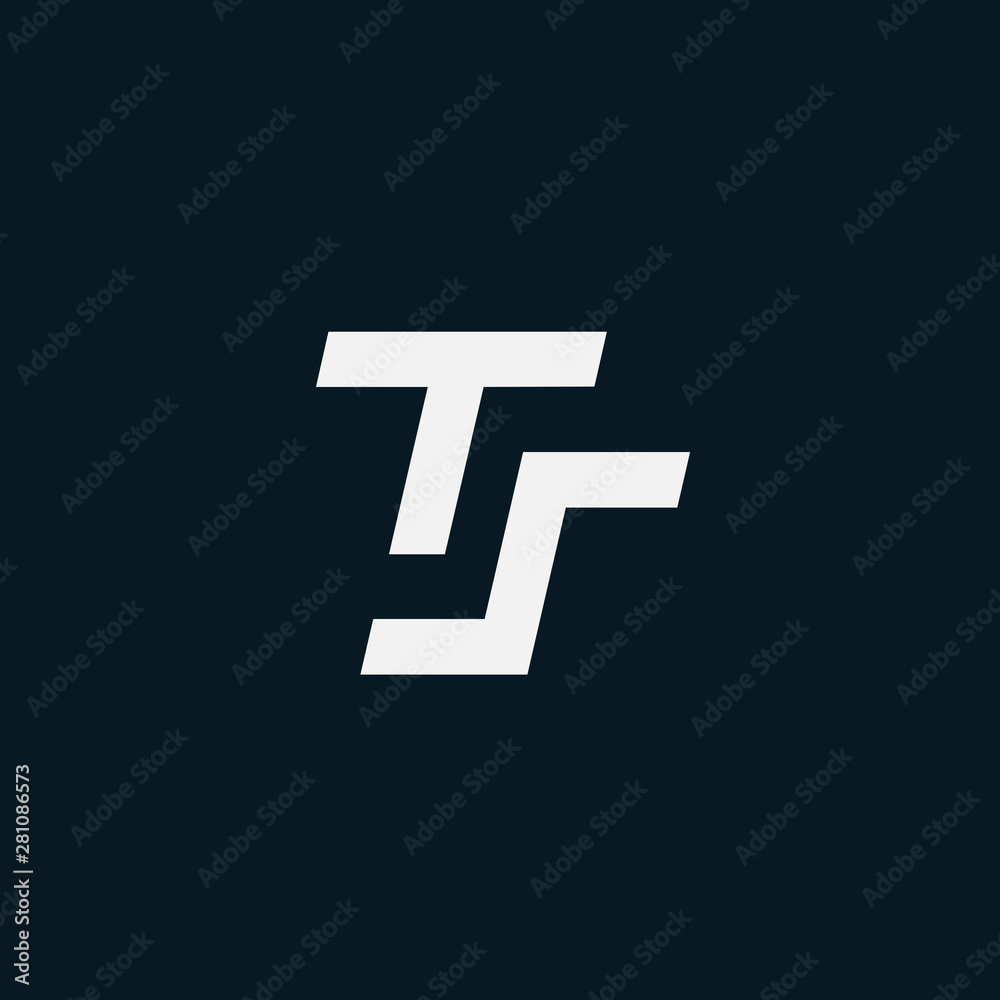 Fototapeta premium Simple modern TS monogram logo icon